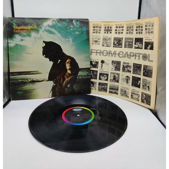 Vintage 1969 Glenn Campbell Galveston Record Album Vinyl LP 1960s Songs Music - Picture 15 of 15